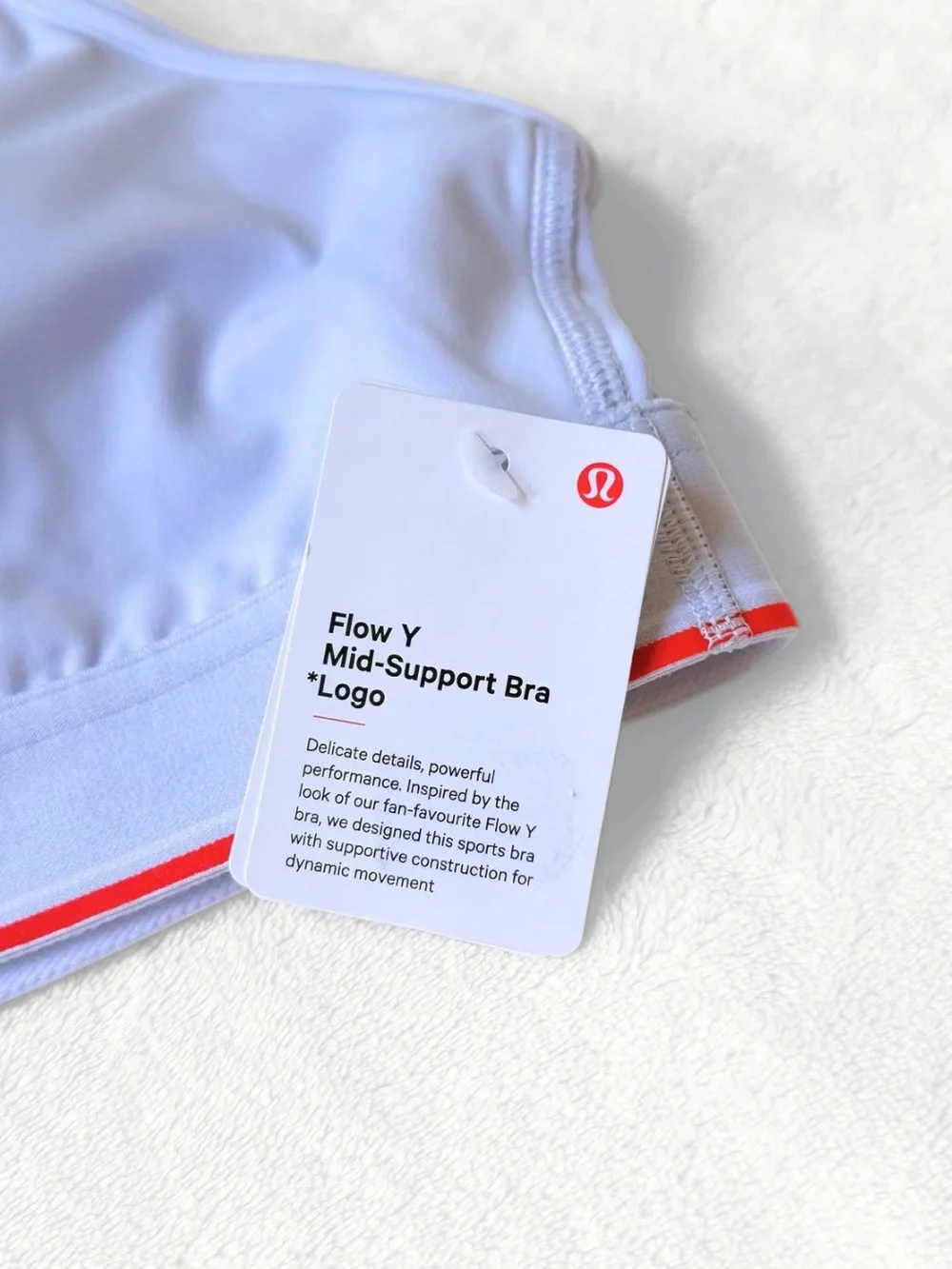 NWT Lululemon Flow Y Mid-Support Bra *Logo B/C Cup – Serene Blue – Size 6